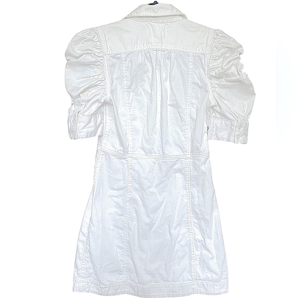 FRAME | White Denim Shirt Dress | Size Small - Picture 2 of 11